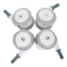 4-Pack Replacement Stroller Wheels with Smooth Rolling Grey Plastic for Infant and Parent Use