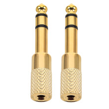 Adattatore per cavo microfono senza marchio, 2 pezzi, adattatore audio, 5,30 x 1,00 x 1,00 cm, colore oro