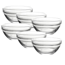 ACDANC Lot de 6 petits bols en verre sans plomb, bols Ă trempette, bols Pyrex non toxiques et inodores