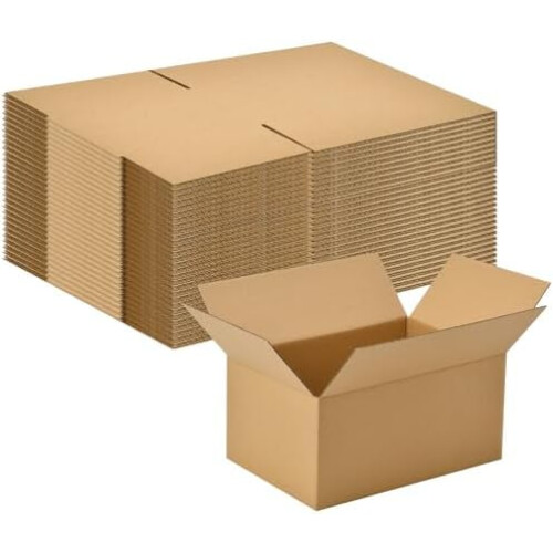 Pacote com 30 caixas de papelão ondulado marrom, pequenas, de 20x15x10 cm (8x6x4 polegadas), ideais para embalagem, envio postal, mudanças e uso