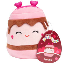 5" Jemma Pink Valentínske S'mores s čelenkou - Oficiálny plyšový produkt Jazwares - Mäkká plyšová hračka - Valentínsky darček pre deti a