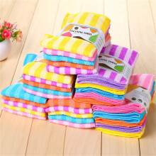 Torchons, lot de 10 torchons en microfibre pour laver la vaisselle, torchons rayés, chiffons de nettoyage pour la cuisine, couleurs aléatoires,