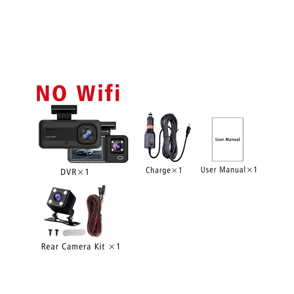 3 Camera Car Dvr 1080P 3 Channel Lens Inside Vehicle Dash Cam 9448990461851