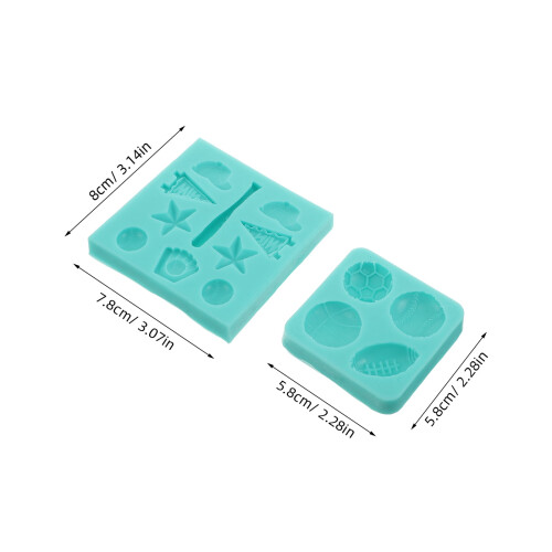 OUNONA Silicone Sports Cookie Molds – 2-Pack 1