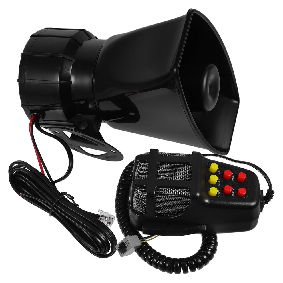 12V Air Horn Loud 110Db With 7 Sound Options, Single Trumpet For Truck, Suv, Motorcycle, Van - Easy Install Black 9448990464647
