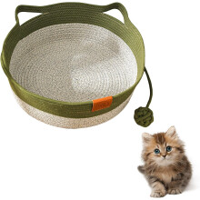 Stimulicat Cat Bed Green Cotton Rope Foldable Scratchable