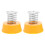 2Pcs Shaking Head Diy Car Bobblehead Ornament Round Shape Plastic Iron Spring Base for 1