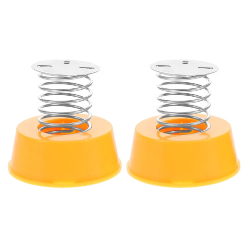 2Pcs Shaking Head Diy Car Bobblehead Ornament Round Shape Plastic Iron Spring Base for