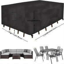 Housses imperméables pour mobilier de jardin - Housses robustes et résistantes pour canapés, tables et chaises de jardin, offrant une protection