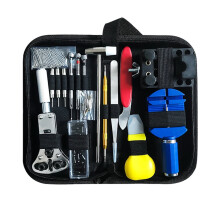 Kit di attrezzi per la riparazione di orologi, 147 pezzi, set professionale per orologiaio, per la sostituzione della batteria, l'apertura del