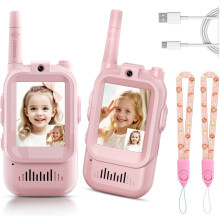 Walkie-talkies voor kinderen, 2 stuks, oplaadbaar, met magische stem.