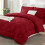 Full Size 7-Piece Comforter Set Dark Red 1