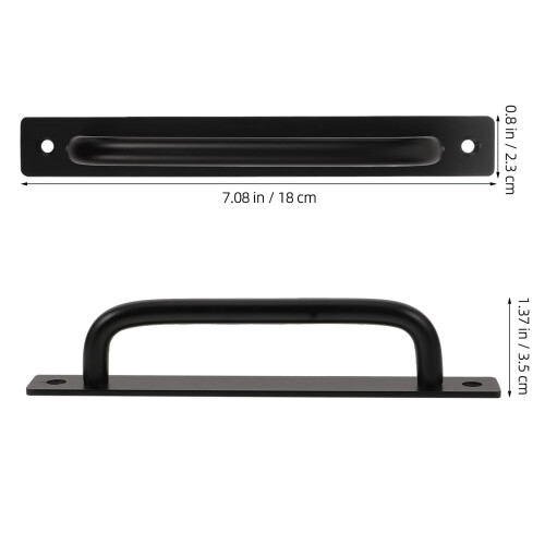 MLINS 2 PCS Door Handle Push Pull Handles for Aluminum Hardware Pulls Black 1