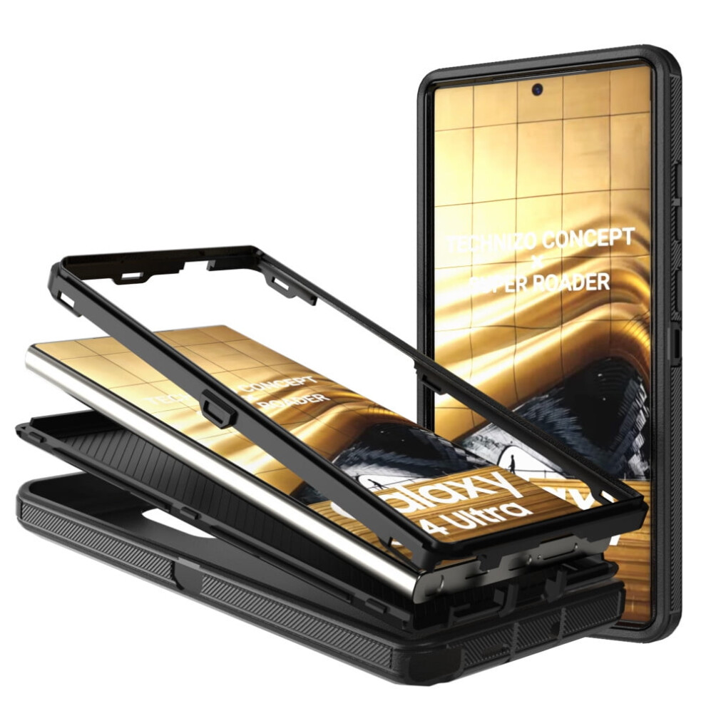 Xhy Compatible With Samsung Galaxy S24 Plus Case Â Military Grade 3-In-1 Shockproof Armor, Rugged & Detachable Â Black 9329345054990