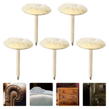 OUNONA 200Pcs Antique Style Golden Metal Upholstery Nails for Furniture Door and Window Decoration
