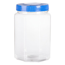 Clear Stackable Storage Jars with Airtight Lids, 6-Pack