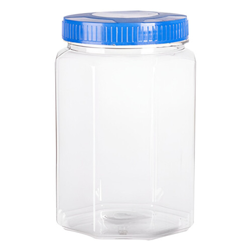 Clear Stackable Storage Jars with Airtight Lids, 6-Pack