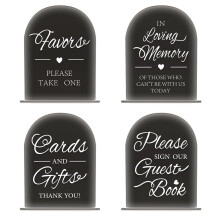 4-Piece Acrylic Wedding Place Card Set