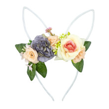 yocbz Hasenohren-Haarreif für Damen, florales Hasenohren-Haarband-Accessoire für Partys, Festivals und Foto-Requisiten, I