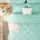Queen Comforter Set Mint Green Down Alternative 7-Piece 2