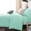 Queen Comforter Set Mint Green Down Alternative 7-Piece 4