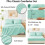 Queen Comforter Set Mint Green Down Alternative 7-Piece 5