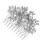 Pente de cabelo de cristal prateado de 7,6 cm (3 polegadas) para noivas 8