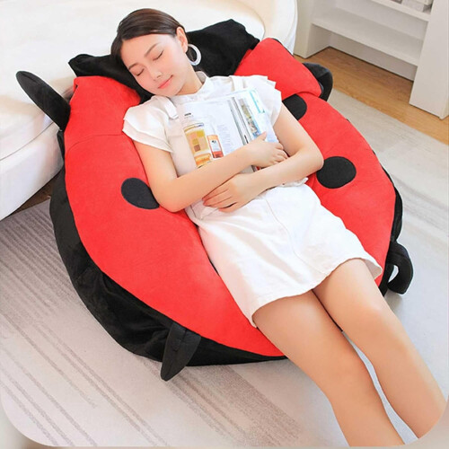 Ladybug wearable plush pillow with shell design, soft PP 1