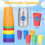 12 bunte, wiederverwendbare Kinderbecher (je 5,5 oz) 2