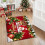 Weihnachtsfußmatte, waschbarer Teppich für den Eingangsbereich, rot 6