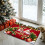 Weihnachtsfußmatte, waschbarer Teppich für den Eingangsbereich, rot 7