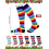 Rainbow Knee High Socks Women Striped 6 Pair 2