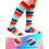 Rainbow Knee High Socks Women Striped 6 Pair 3