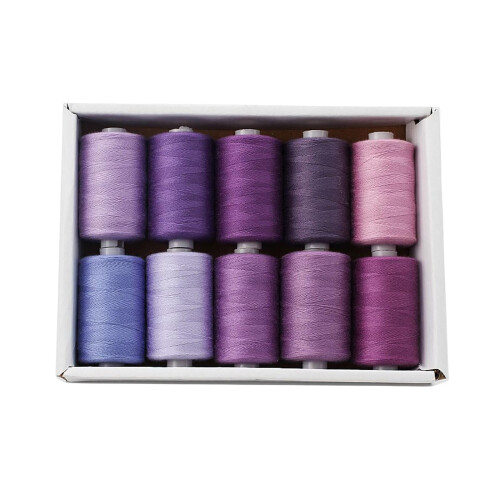 12 Piece Sewing Thread Polyester Thread 1000 Yards Per Spool Colorful Assorted Thread for Hand Sewing Sewing Machine Quilting Overlock 1
