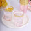 BalsaCircle25Blush10oz Κρυστάλλινα πλαστικά ποτήρια μιας χρήσης για πάρτι με χρυσό χείλος 8