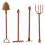 Ensemble de mini-outils de jardin Masteelf, accessoires de paysage 4
