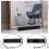 Wooden Floor Mirror Stand Black 9.84" L 4