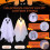 10 LED φώτα μπαταρίας Ghost, 8 λειτουργίες, αδιάβροχα – συμβατά με πάρτι Halloween, 6