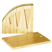 Bamboo Knife Block with Chopping Board Chopaholic