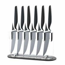 6-piece Stainless Non-Stick Steak Knives and Block