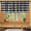 White Red Lattice Window Valance Polyester 15 x 55 Inches 1 5