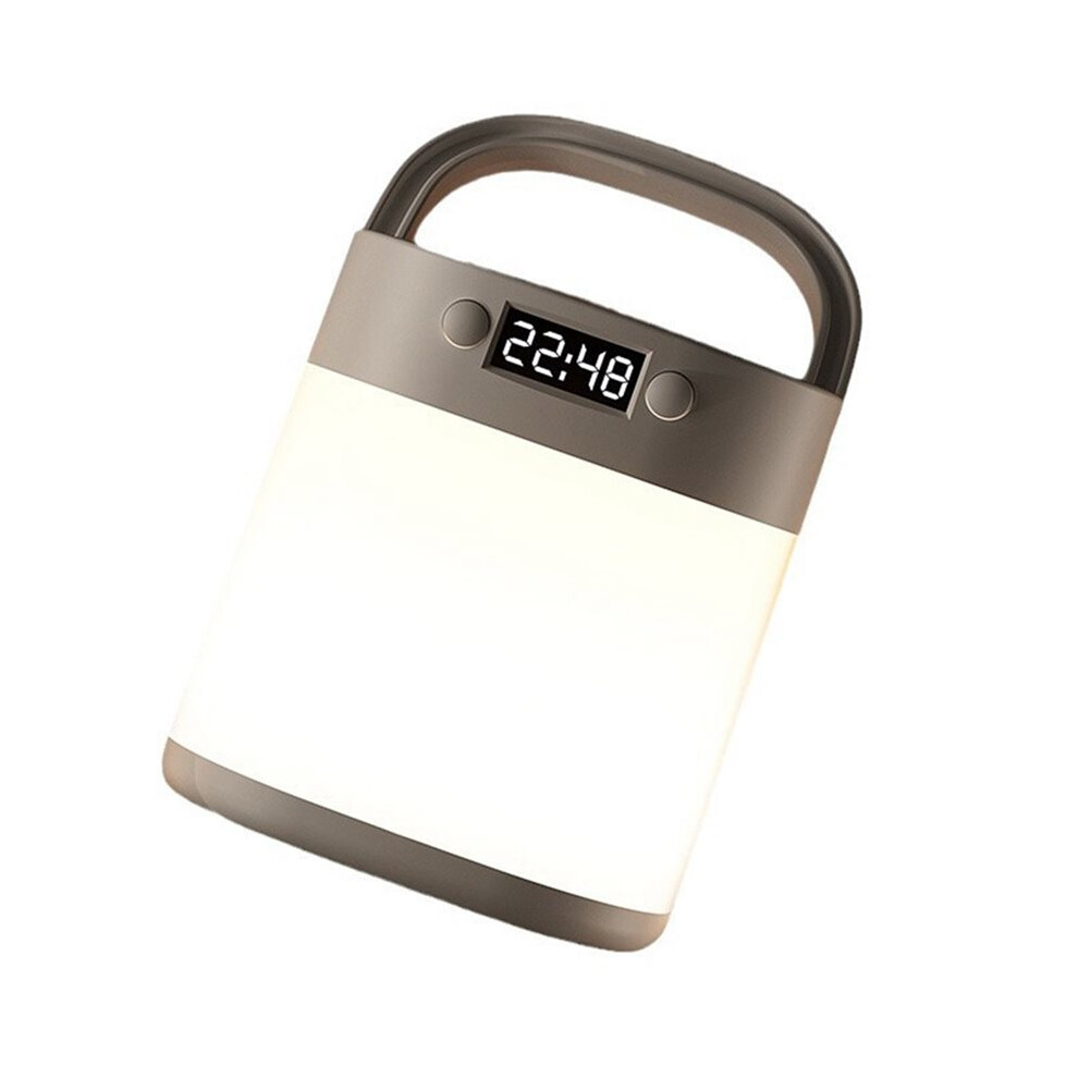 Baby Night Light with Digital Clock, Portable LED Lamp, Touch-Adjusted Brightness, Suitable for Camping & Baby Feeding