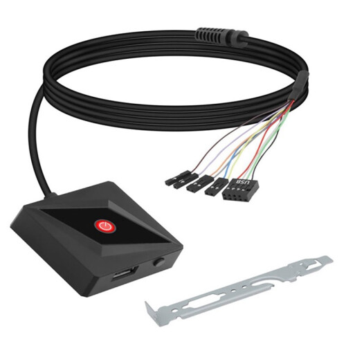 Desktop Computer Power  PC Motherboard External Start Power /Off Restart Button Extension Cable 1.7M