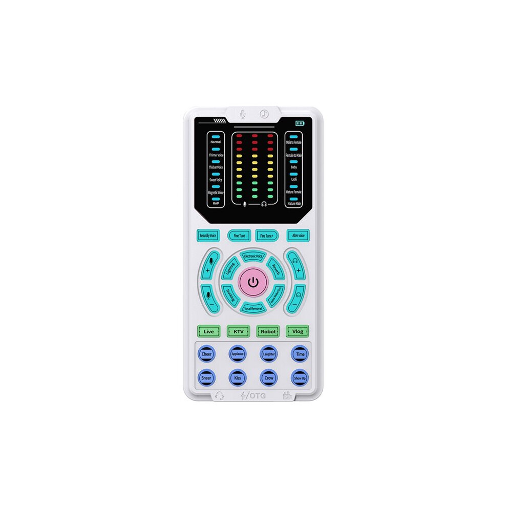 Portable Voice Changer Sound Card Set Voice Changer With Headphone Mic 15 Voice Modes Noise Reduction For Phone/Computer 6034021366634