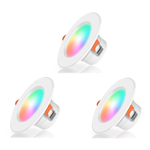 3Pcs 10W Tuya   LED Downlight LED Lamp Bulb Dimmable RGB RF 2.4G Remote Group Control Led Spot Light