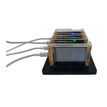 2.8-Inch Display NerdMiner V2 NMMiner 3840KH/S Solo Crypto Mining Machine Home Use BTC Bitcoin Lottery Miner with Stand