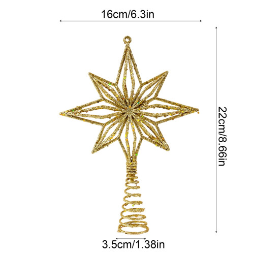 Westerse kerstster topper van plastic, 1 stuk 2