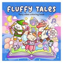 FLUFFY TALES Malbuch mit Kräftigen und Einfachen Mustern für Erwachsene - Niedliches Malbuch - Perfektes Geschenk für Partys und Geburtstage