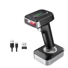 Handheld  Barcode Scanner QR Code Wireless 2D Barcode Reader Bar Code Scanner with Charging Base