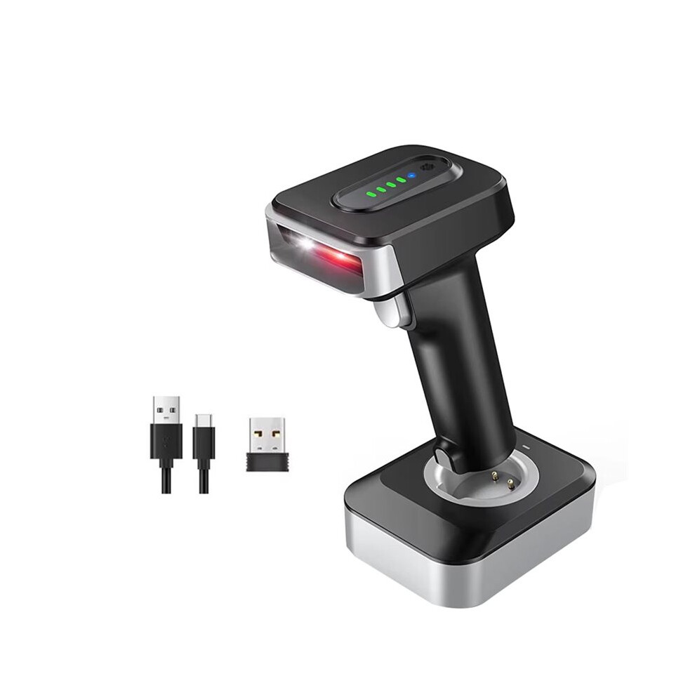 Handheld Barcode Scanner Qr Code Wireless 2D Barcode Reader Bar Code Scanner With Charging Base 6032189816367